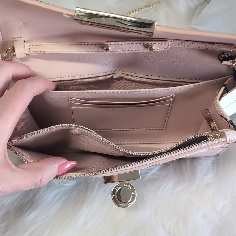 Ted Baker Parisa Elegant Floral Shoulder Clutch Bag, Removable Chain Strap 🌸 - Picture 8 of 15